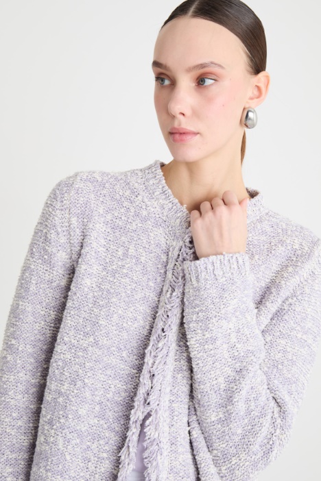 Cardigan con frange