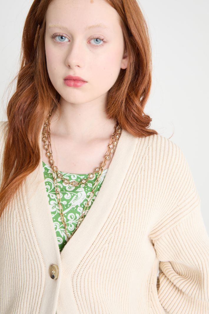 Ribbed cardigan Intrend - 3