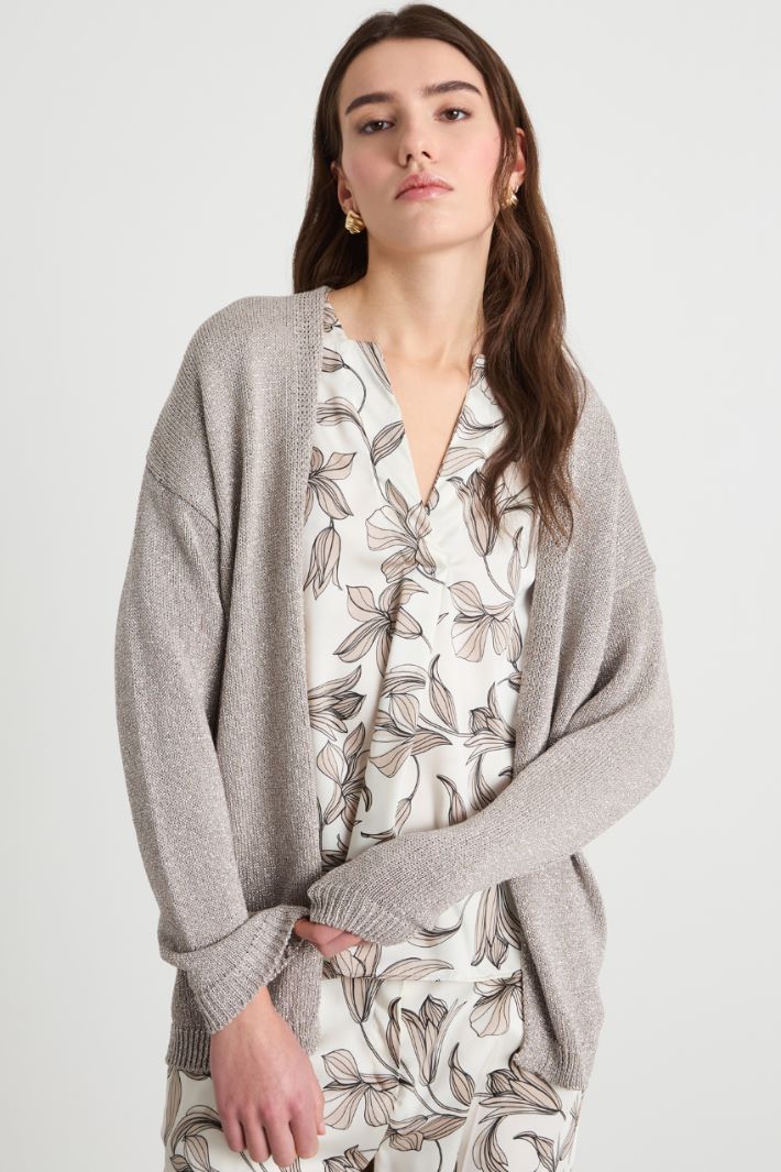 Open-front dropped-shoulder cardigan Intrend - 2