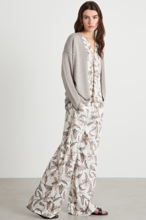 Open-front dropped-shoulder cardigan Intrend