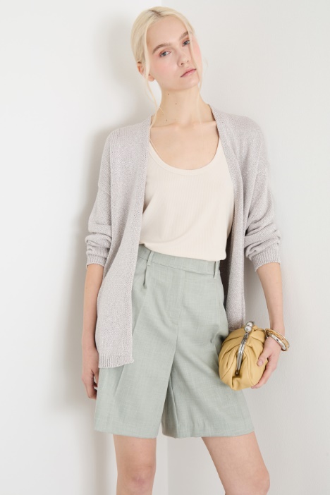 Open-front dropped-shoulder cardigan Intrend