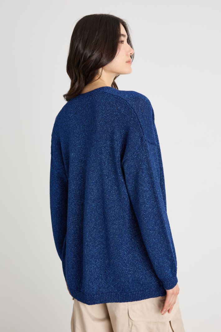 Open-front dropped-shoulder cardigan Intrend - 4