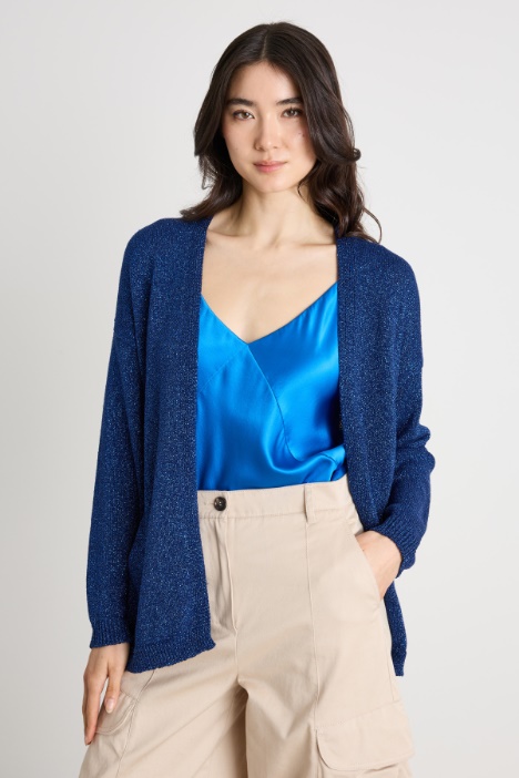 Open-front dropped-shoulder cardigan Intrend