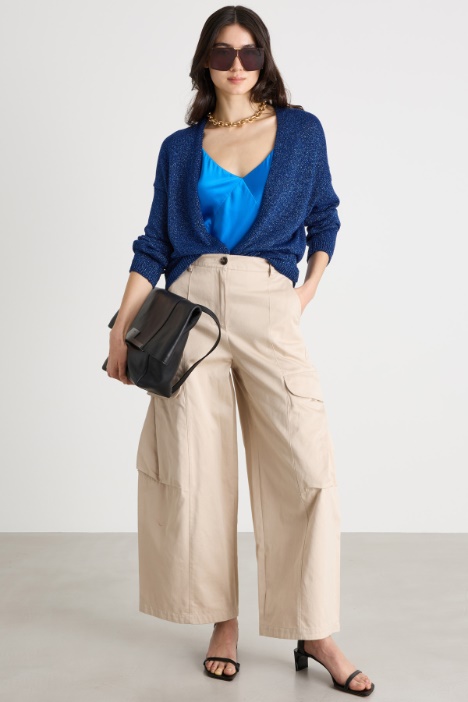Open-front dropped-shoulder cardigan Intrend