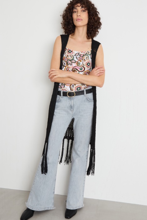 Vestido de playa con flecos