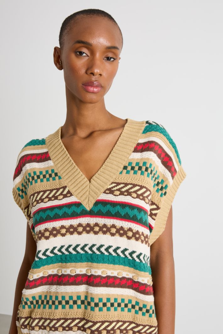 Jacquard gilet Intrend - 3