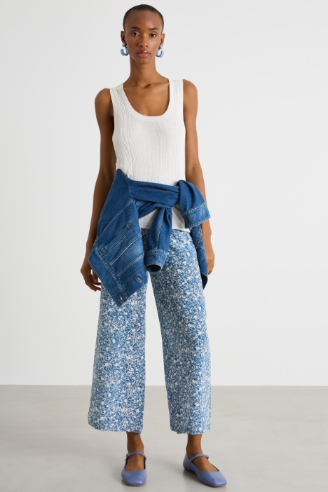 Ribbed viscose-blend vest top Intrend