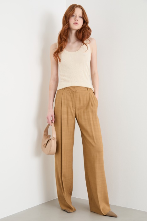 Ribbed viscose-blend vest top Intrend