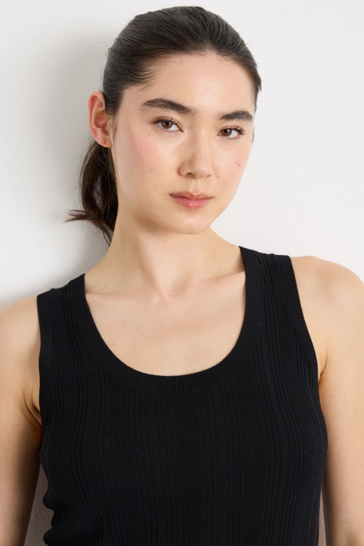 Ribbed viscose-blend vest top Intrend - 3