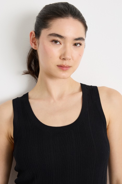 Canotta in filato di viscosa