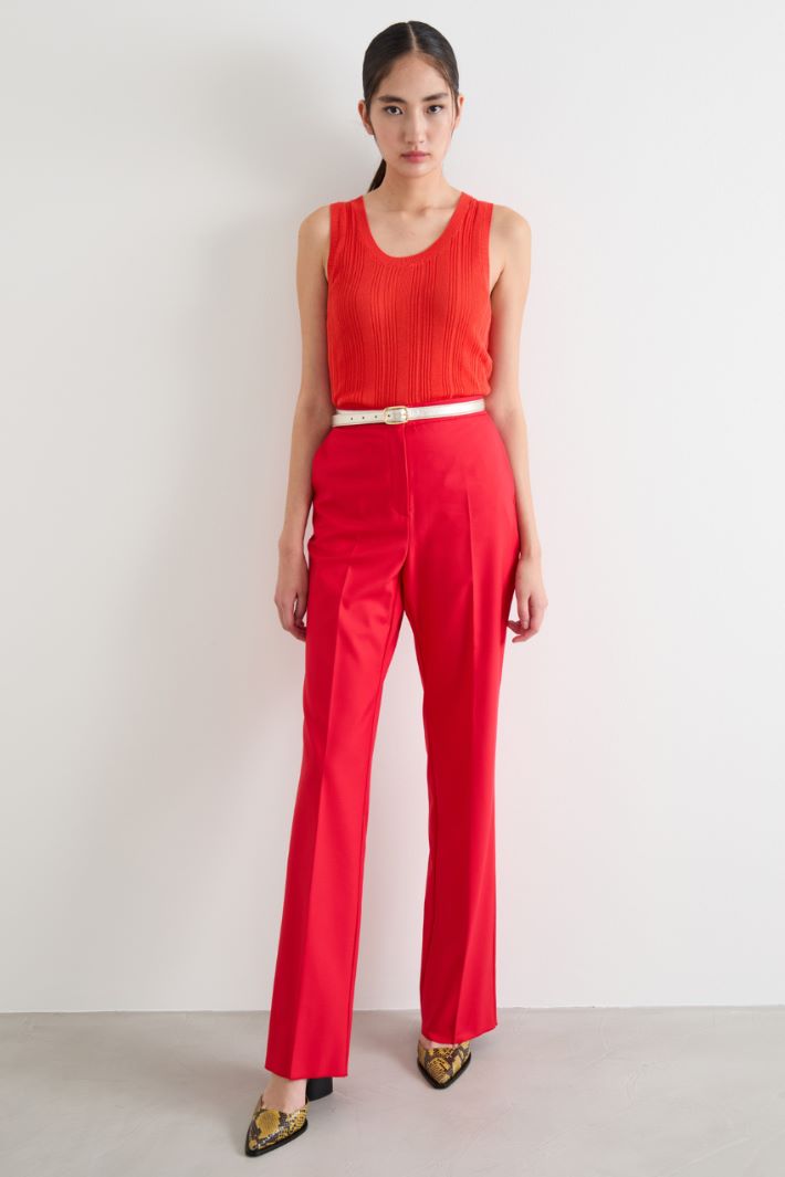 Ribbed viscose-blend vest top Intrend