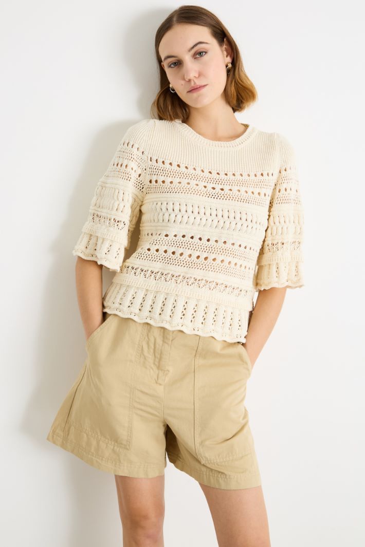 Crochet cotton top Intrend - 2