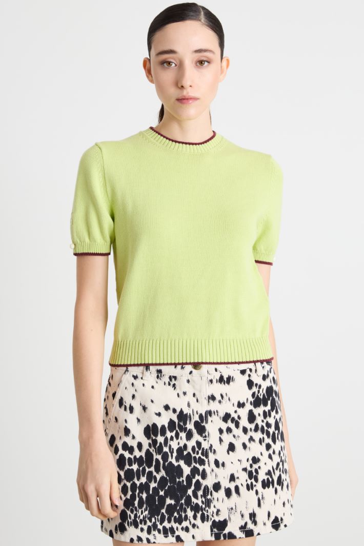 Short-sleeved cotton jumper Intrend - 2