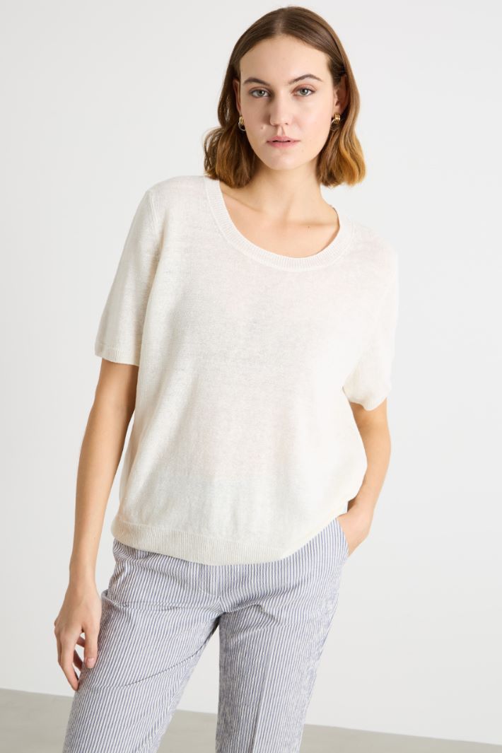 Straight-fit plain-knit jumper Intrend - 2