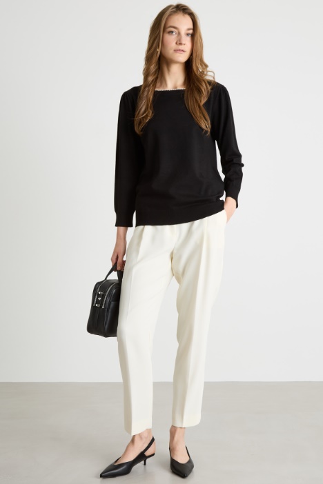 Pearl-embellished jumper Intrend