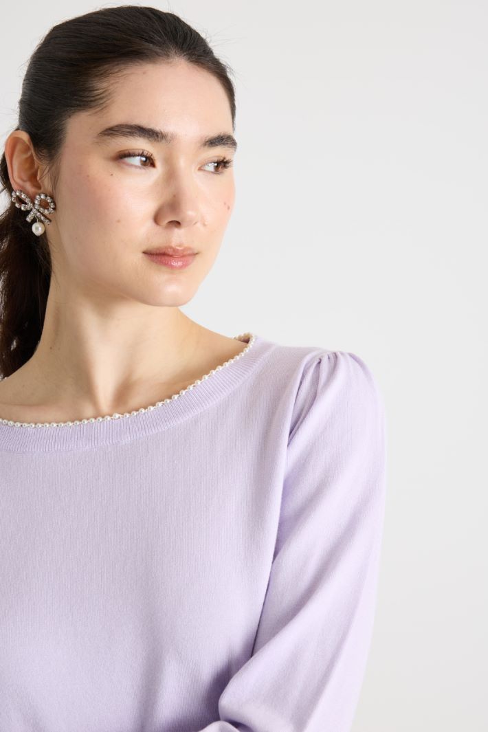 Pearl-embellished jumper Intrend - 3