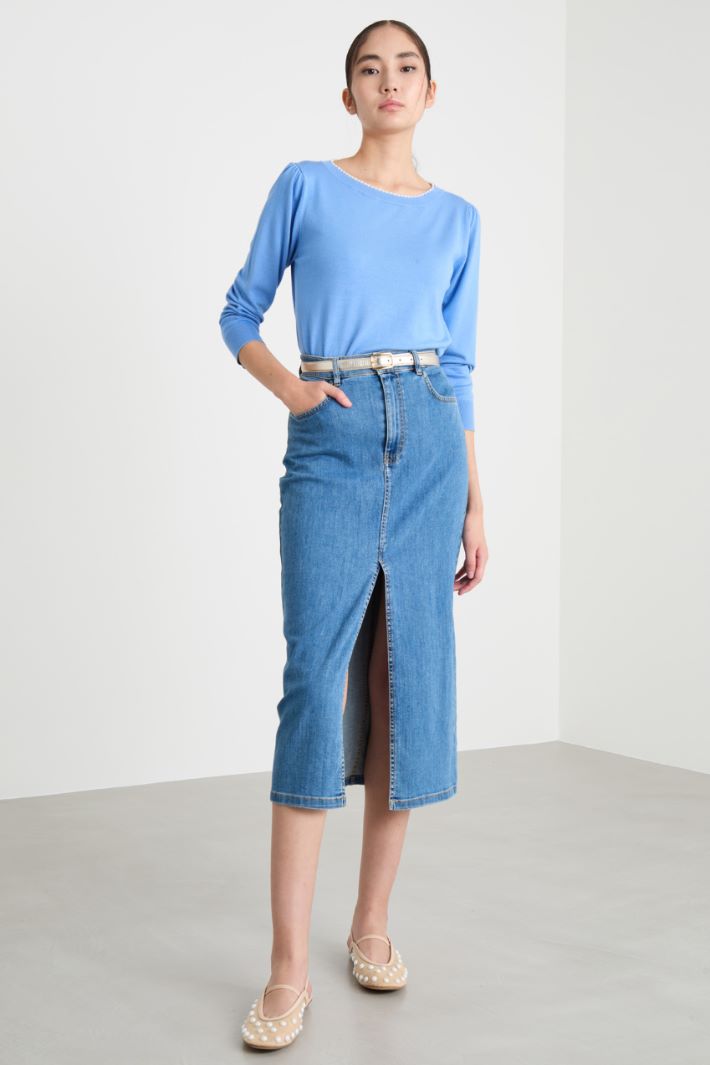 Maglia con perle applicate Intrend