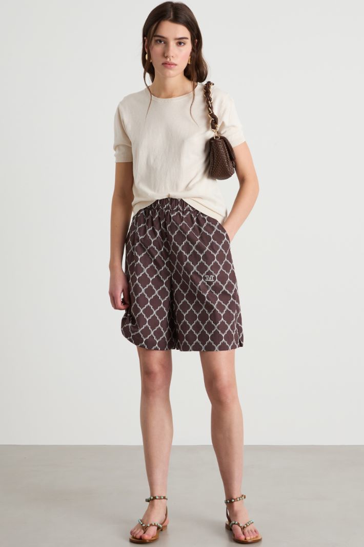 Silk and cotton knit top Intrend