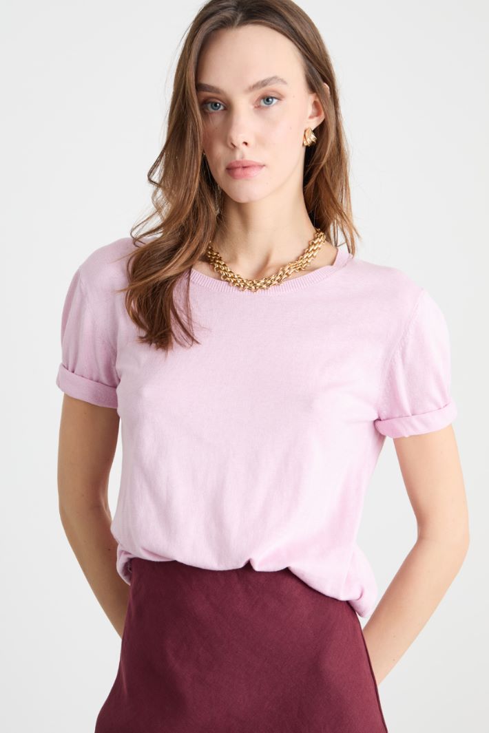 Silk and cotton knit top Intrend - 2