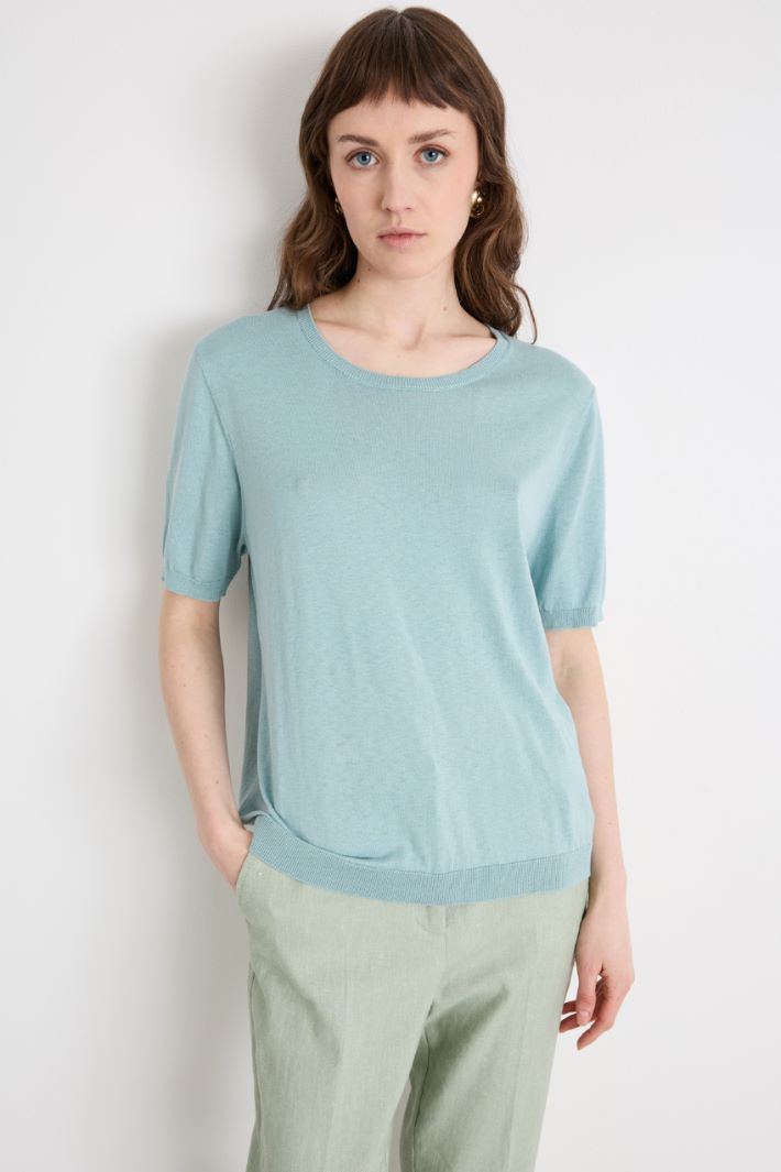 Silk and cotton knit top Intrend - 2