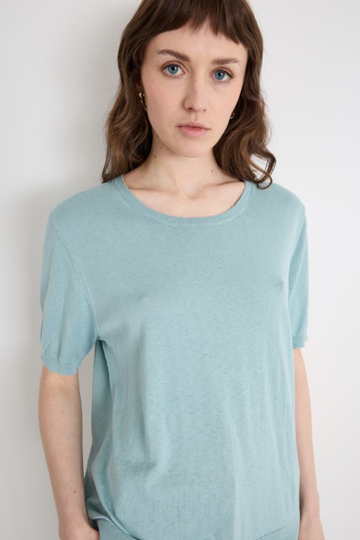Silk and cotton knit top Intrend - 3