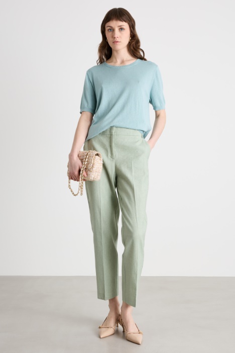 Silk and cotton knit top Intrend