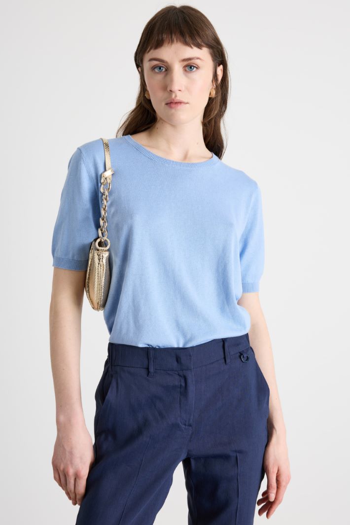 Silk and cotton knit top Intrend - 2