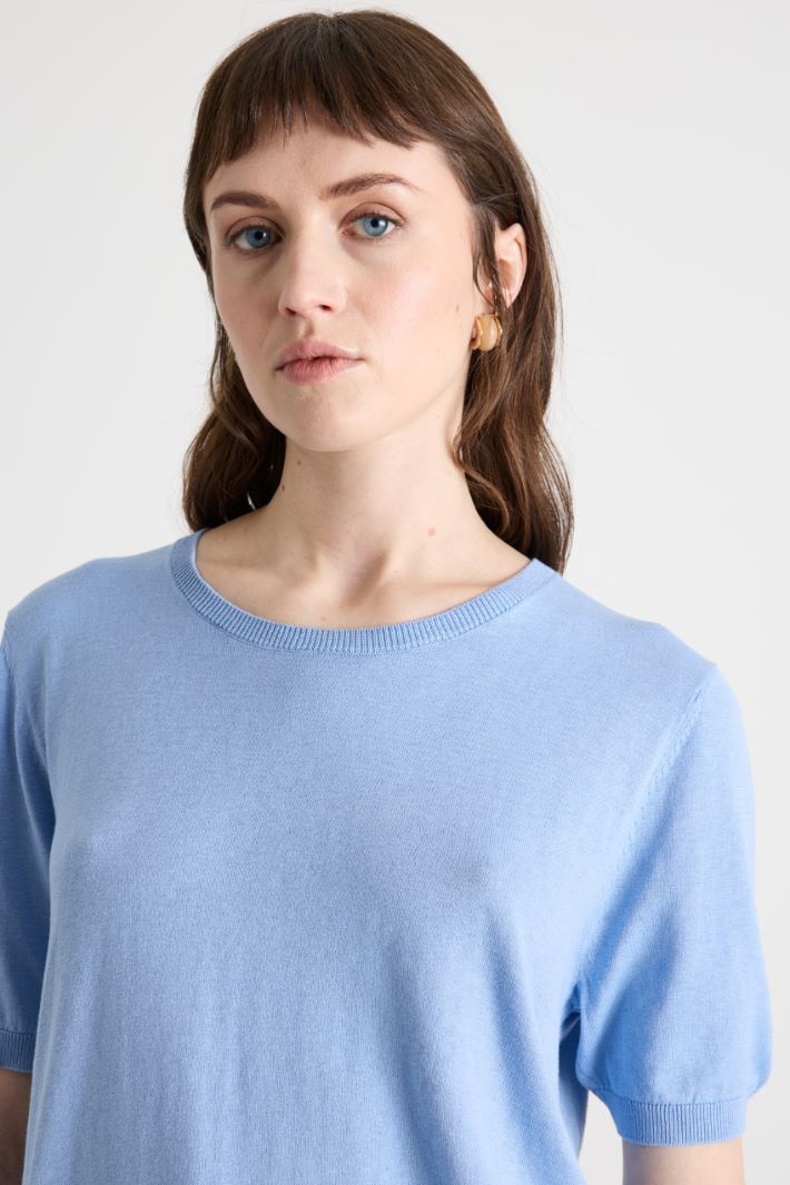 Silk and cotton knit top Intrend - 3