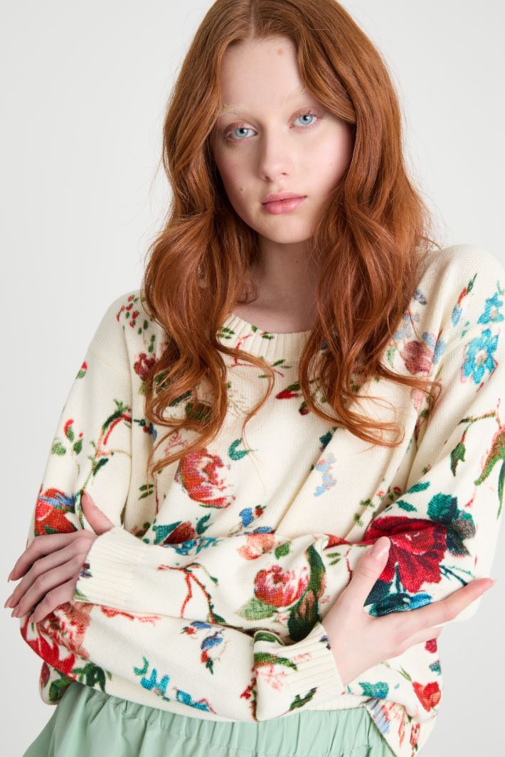 Maglia girocollo stampata Intrend - 3