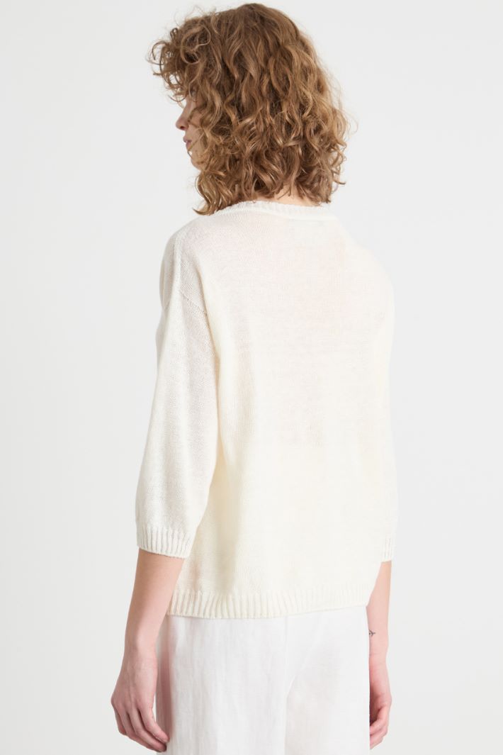 Oversized linen jumper Intrend - 4