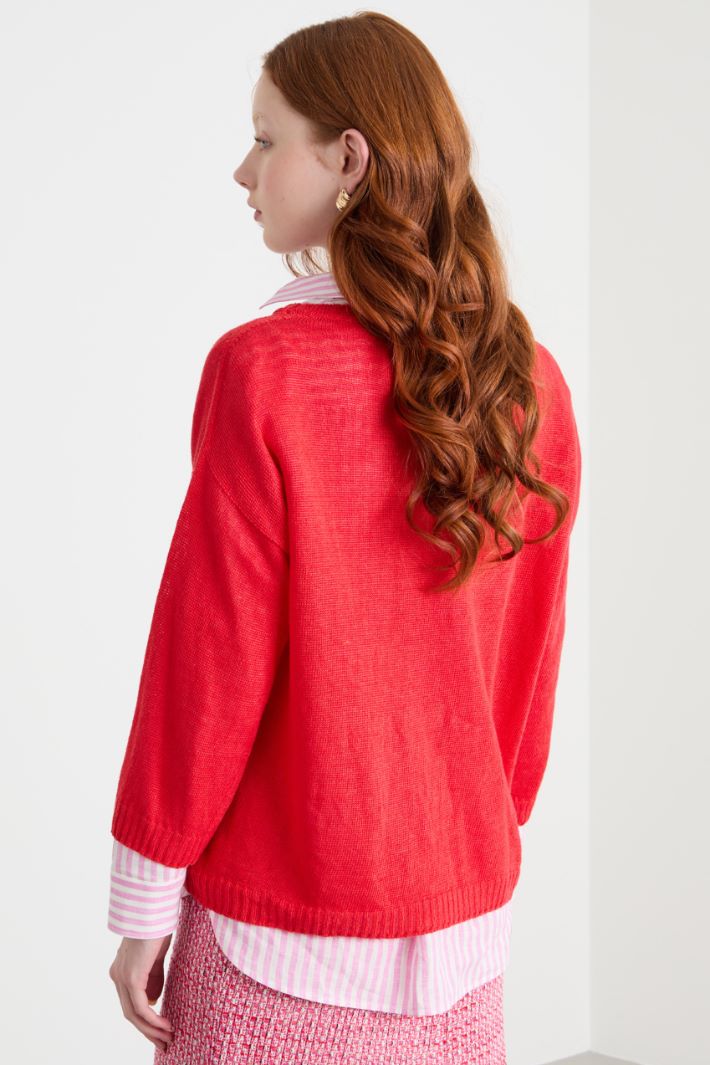 Oversized linen jumper Intrend - 4