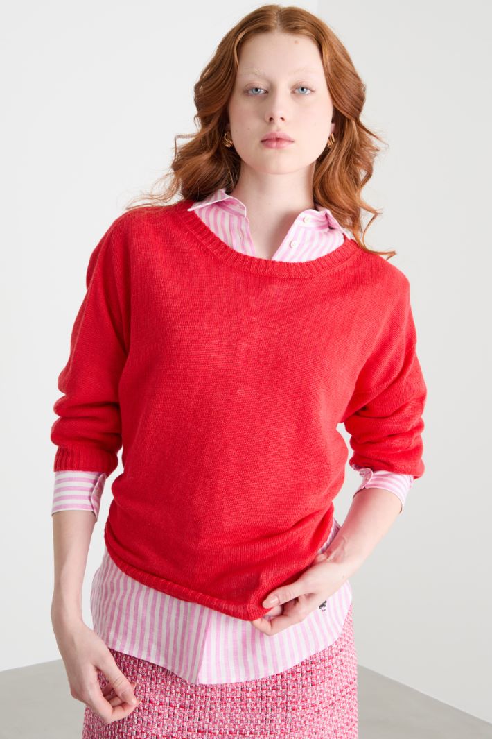 Oversized linen jumper Intrend - 2