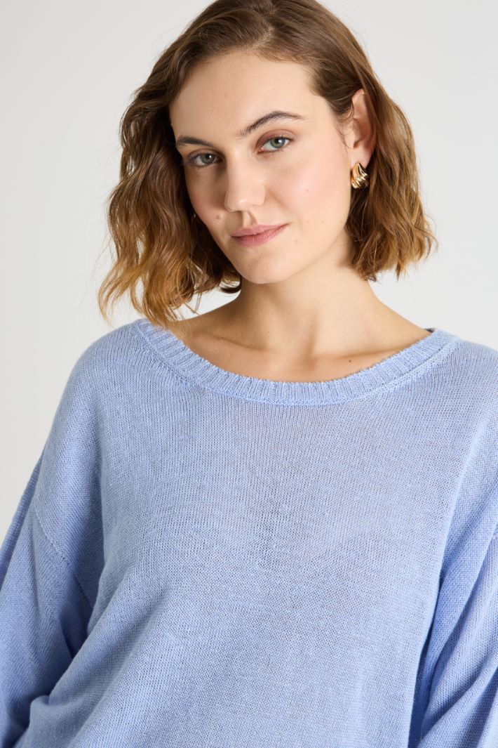 Oversized linen jumper Intrend - 3