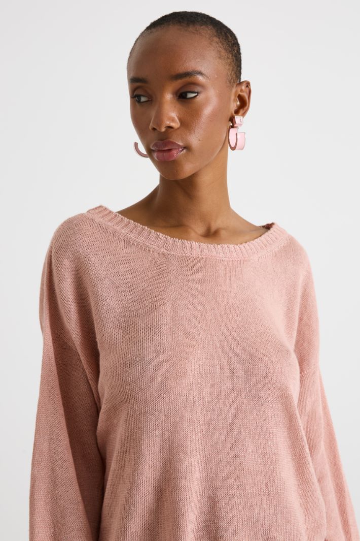 Oversized linen jumper Intrend - 3