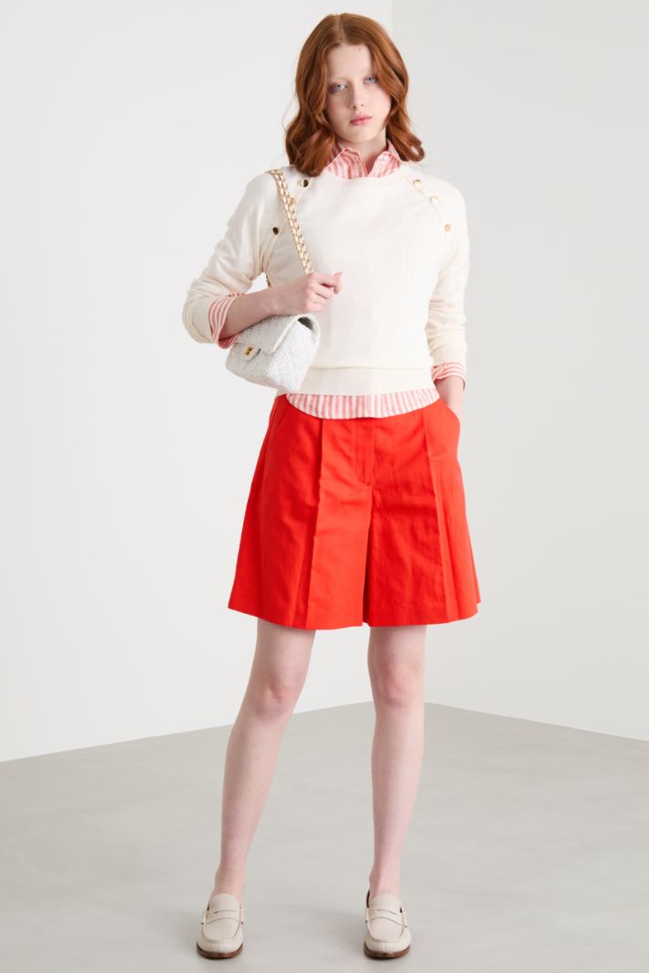 Slim-fit jumper with buttons Intrend