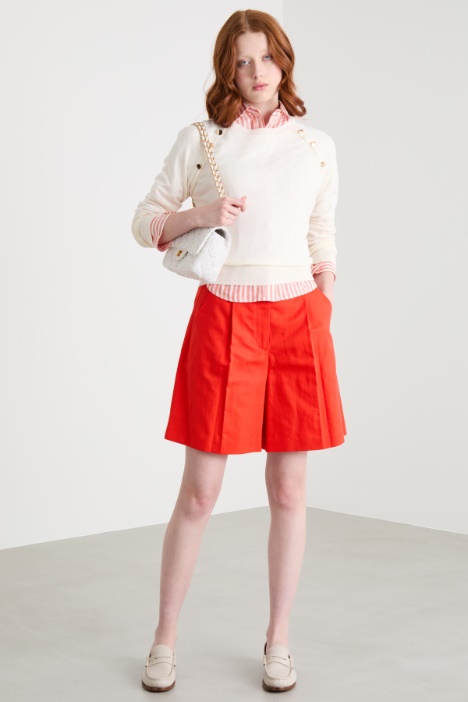 Slim-fit jumper with buttons Intrend