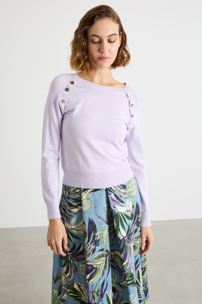 Slim-fit jumper with buttons Intrend - 2