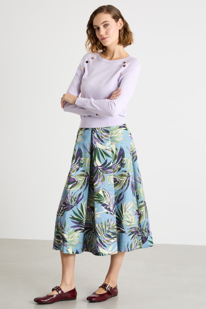 Slim-fit jumper with buttons Intrend