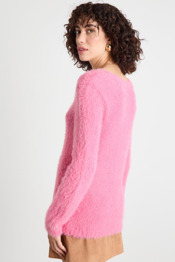 Plush-knit cotton jumper Intrend - 4