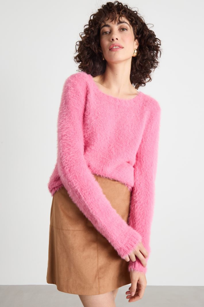 Plush-knit cotton jumper Intrend - 2