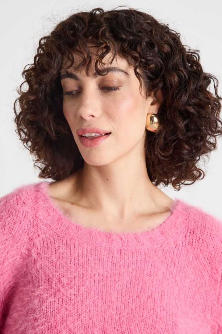 Plush-knit cotton jumper Intrend - 3