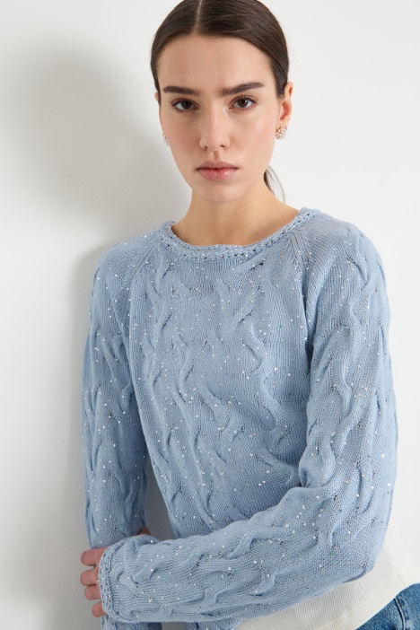 Maglia con paillettes