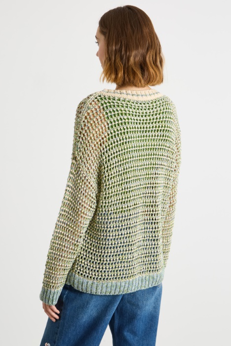 Maglia a rete effetto see-through