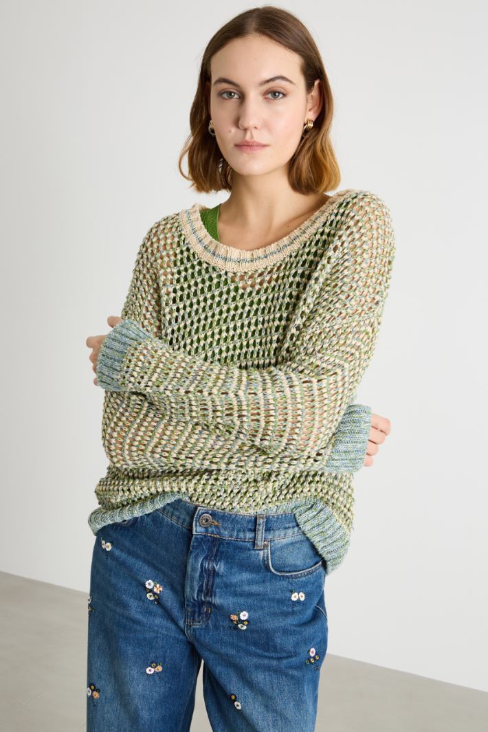 Sheer mesh-knit top Intrend - 2