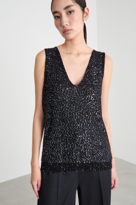 Top con paillettes