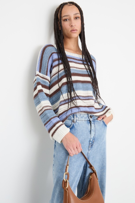 Dropped-shoulder linen jumper Intrend