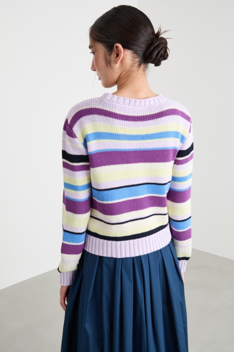 Maglia con profili a costine