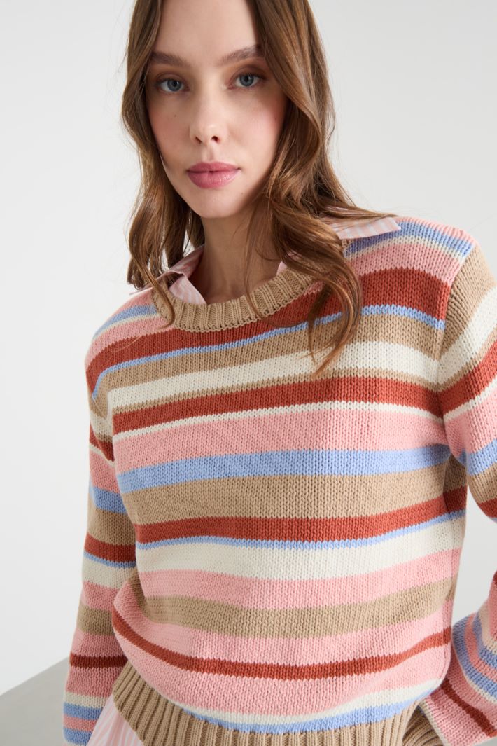 Jumper with ribbed trims Intrend - 3