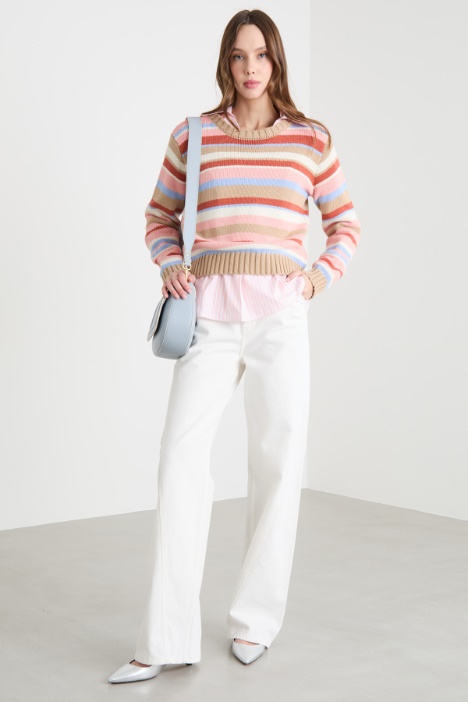 Jumper with ribbed trims Intrend