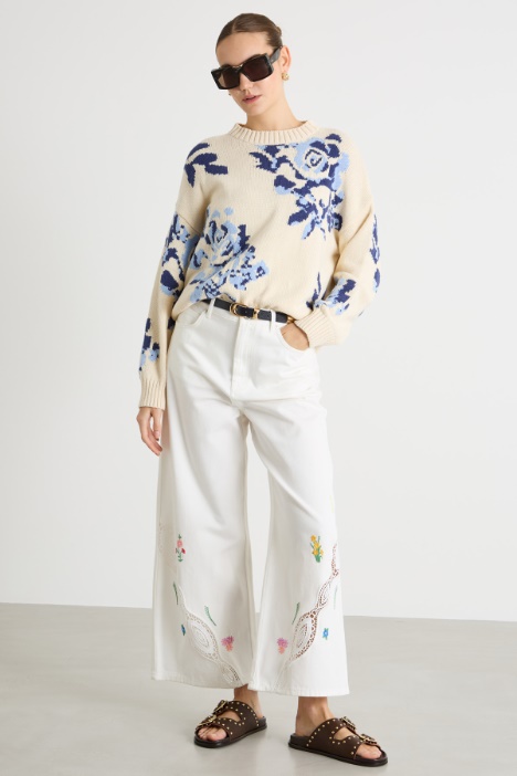 Floral intarsia jumper Intrend
